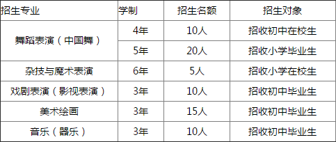 成都市文化艺术学校2019招生计划