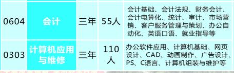 武冈市技工学校、学校招生计划