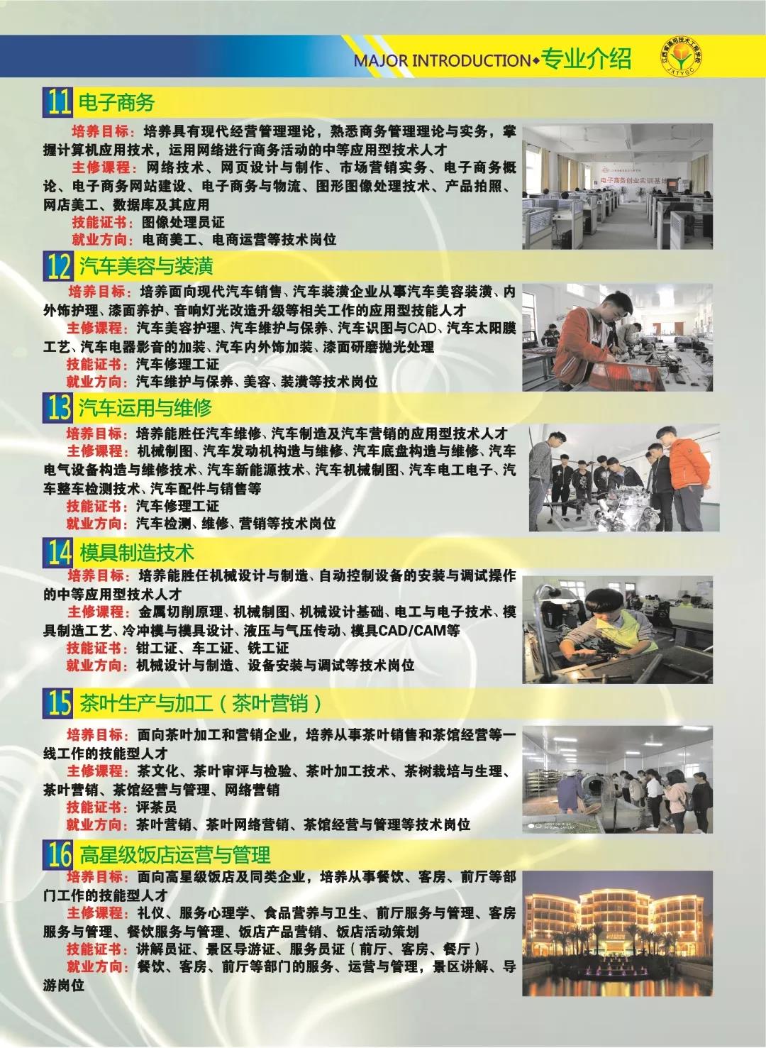 江西省通用技术工程学校招生专业