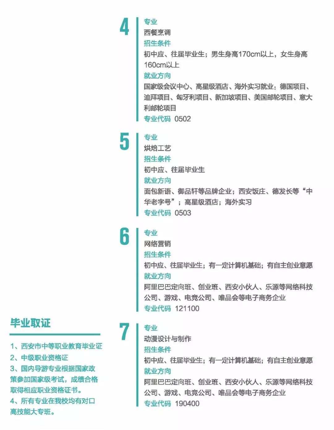 西安市商贸旅游成人中等专业学校招生专业 西安市商贸旅游成人中等专业学校招生专业