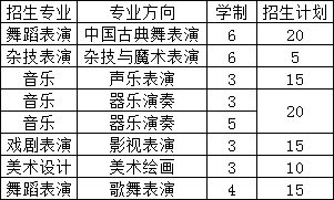 大连艺术学校招生专业