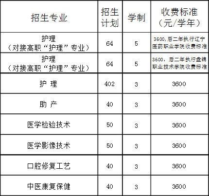 朝阳市卫生学校招生专业